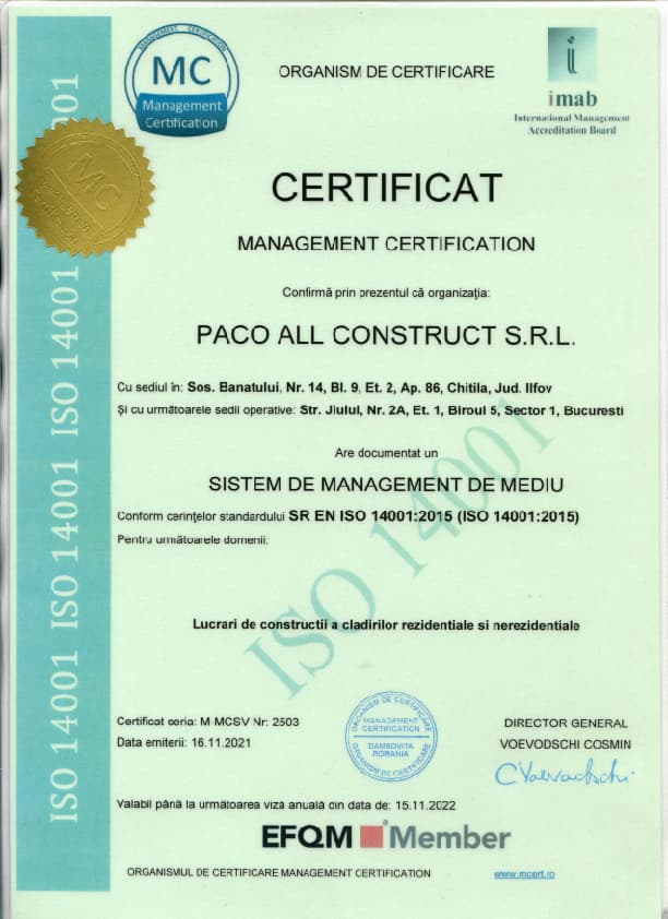 Paco Certificat 14001